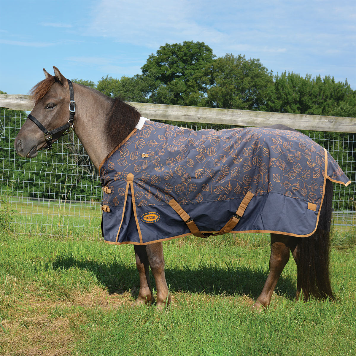 Miniature Horse Turnout Rainsheet 600D Leaf Print Paddock Saddlery