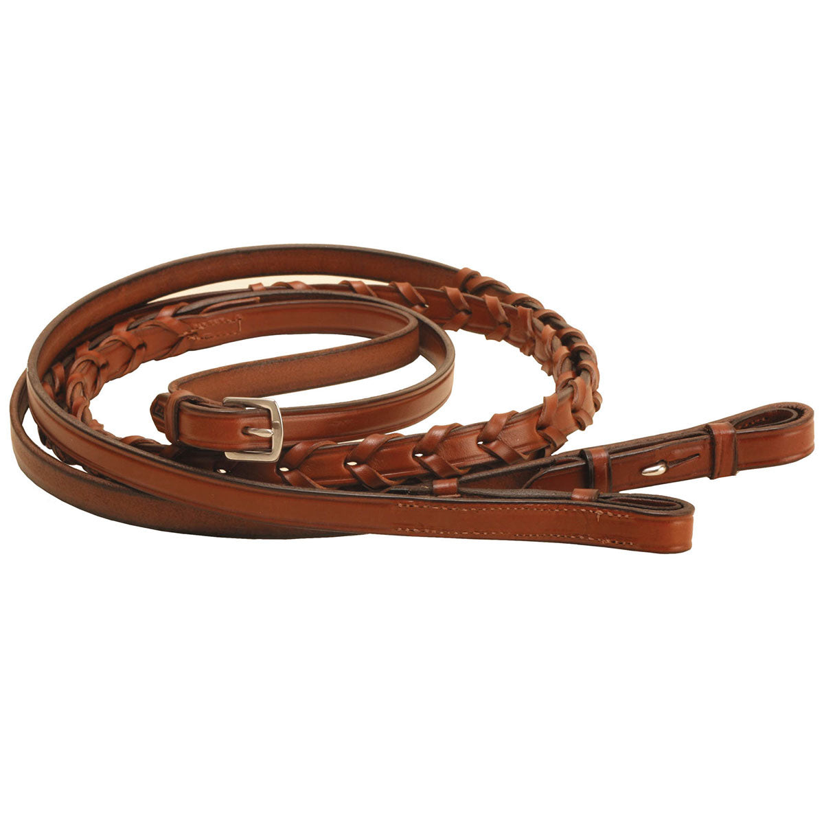 Tory Leather Long English Laced Reins 60 Inch Hook Ends Paddock Saddlery