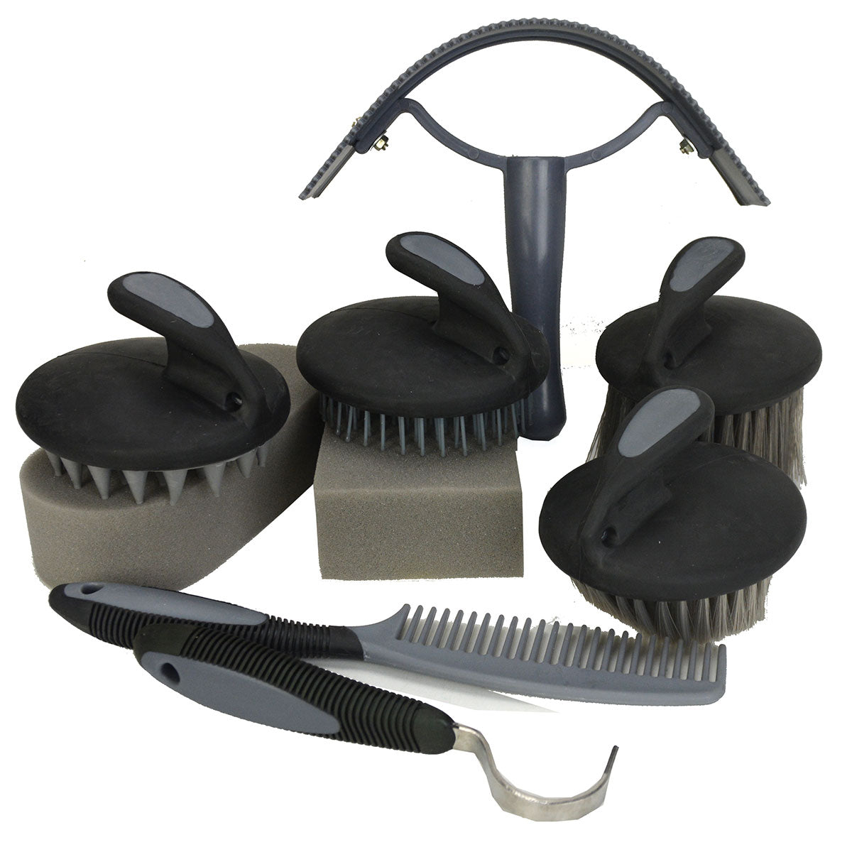 Lot De 6 Brosses De Pansage Pour Chevaux Vertes - Neuf Sous Blister