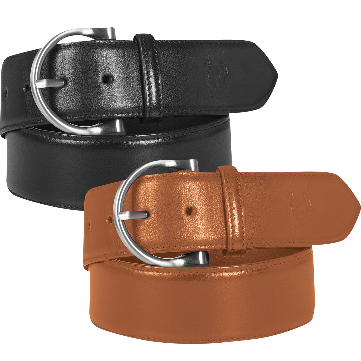 Kerrits Simple D Equestrian Leather Belt Size M/LCOGNAC / M/L Kerrits Logo Stretch Riding Belt – Kerrits Equestrian Apparel main image 2