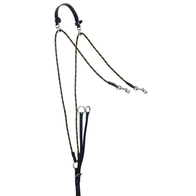 Camelot Leather and Nylon Gogue Training Martingale Paddock Saddlery