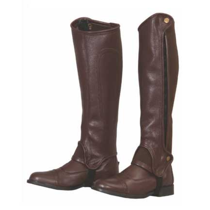 TuffRider Ladies Belmont Plus Leather Half Chaps Black / 1x