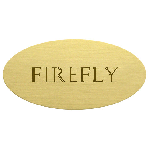 Custom Engraved Oval Brass Plaque – Paddock Saddlery