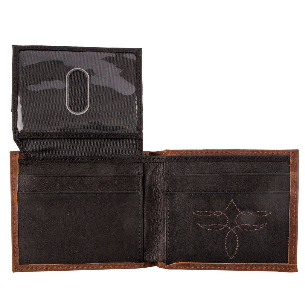 Oak Bark Leather Billfold Wallet