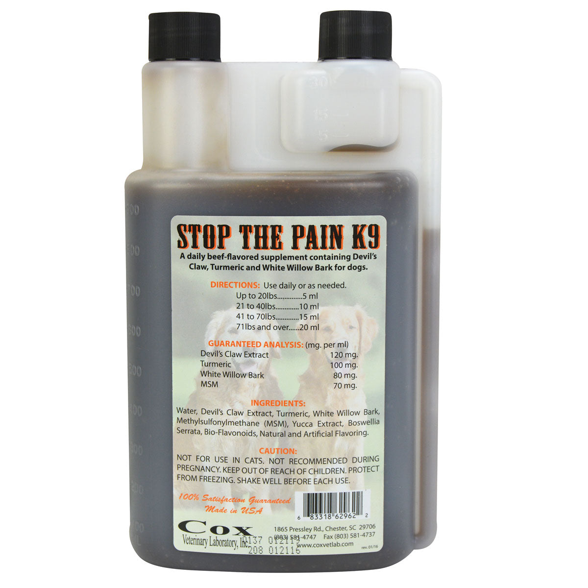 Cox Vet Labs STP Stop The Pain K9 Quart | – Paddock Saddlery