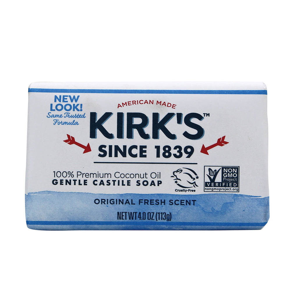 Kirk's Castile Soap, Gentle, Fragrance Free - 4.0 oz