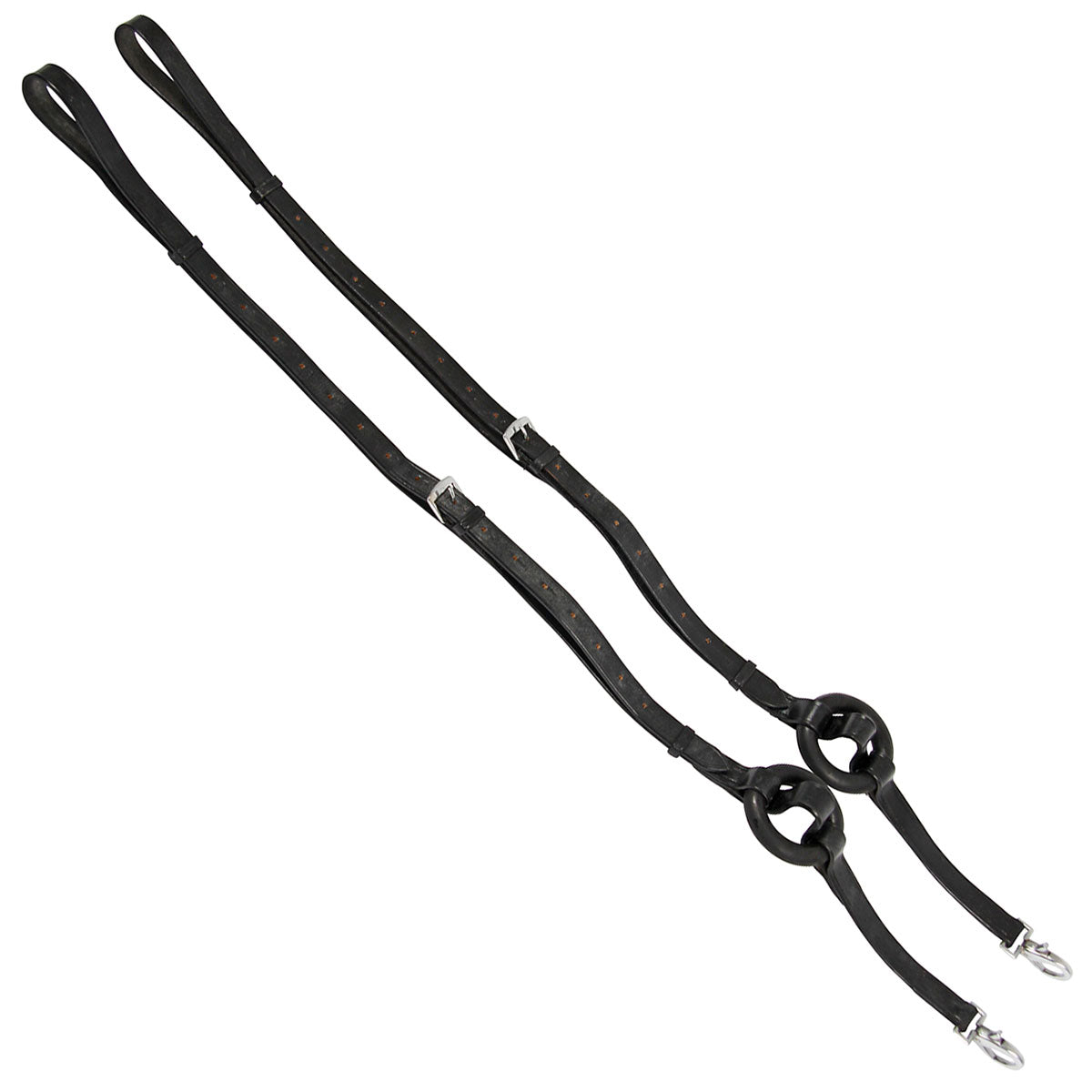 Star Side Reins with Rubber Donut Rings – Paddock Saddlery
